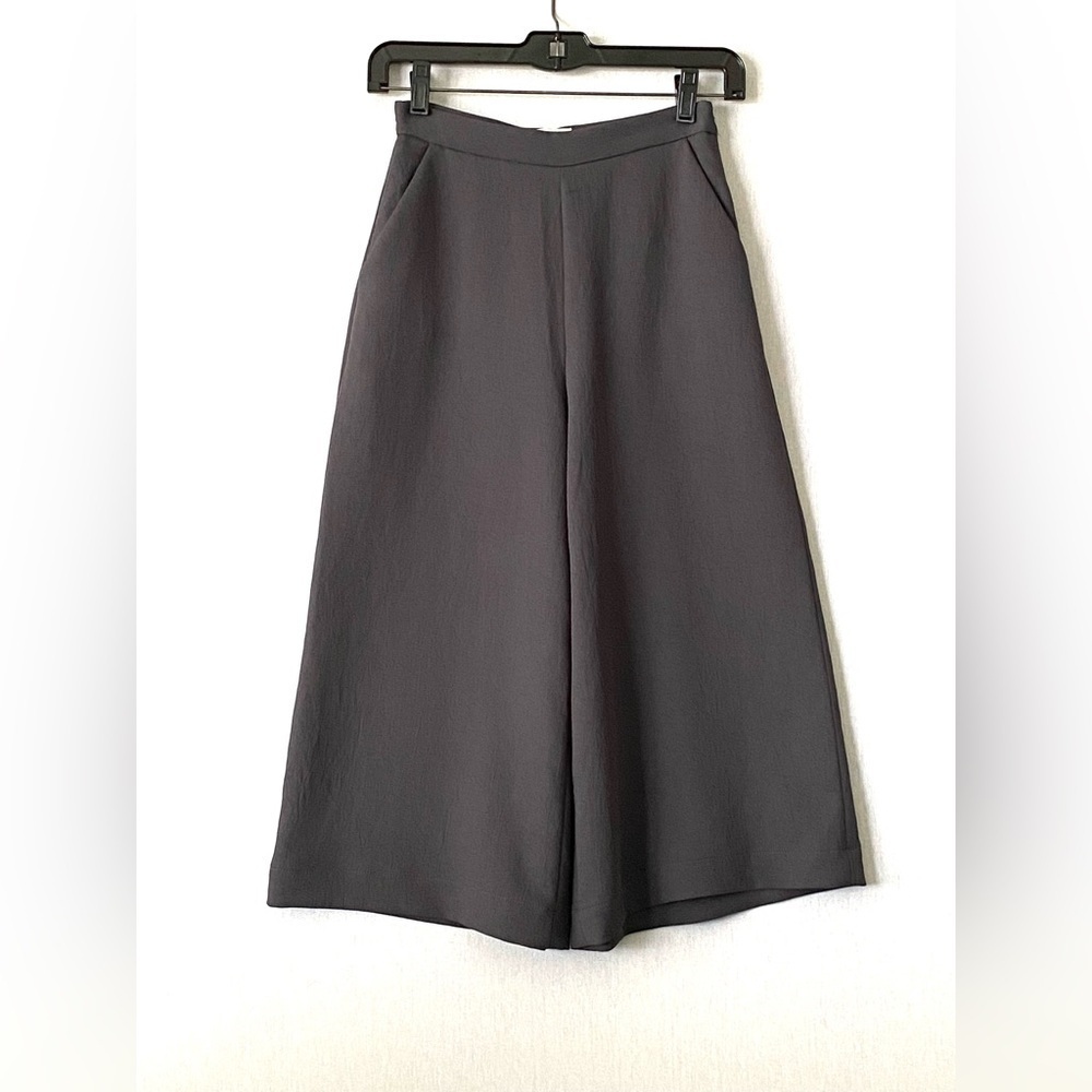 Aritzia Wide Leg Pants in Charcoal Gray
